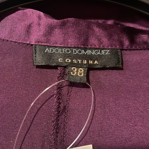 Adolfo Dominguez Costura button down silky shirt size 38 - Picture 2 of 3
